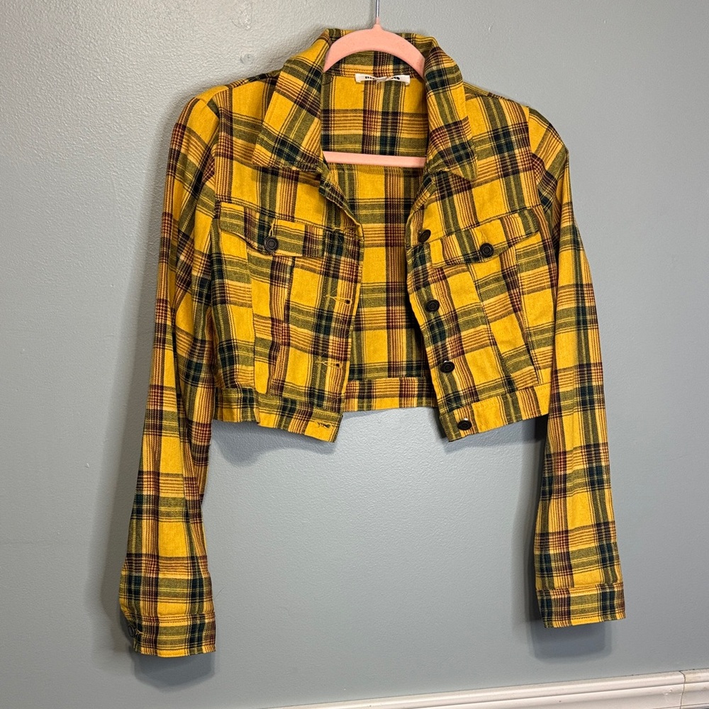 Yellow Plaid Button Down Shirt